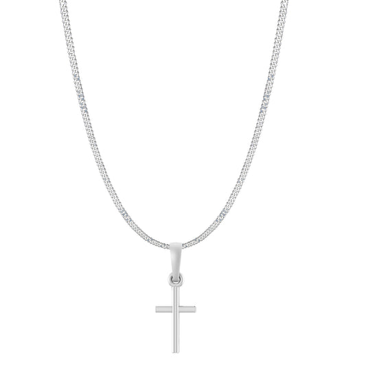 God Jesus Chain Pendant (Pendant with Curb Chain-22 inches) for Men & Women Pure Silver Lord Isa masih Chain Locket for Good Health & Wealth