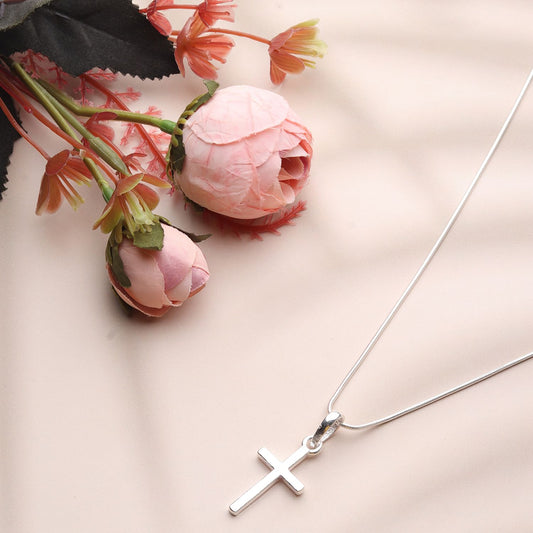 God Jesus Chain Pendant (Pendant with Curb Chain-22 inches) for Men & Women Pure Silver Lord Isa masih Chain Locket for Good Health & Wealth