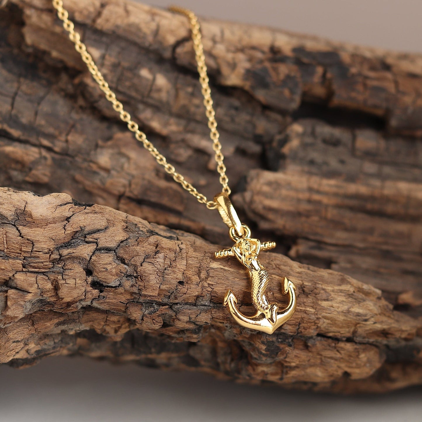 22KT Gold Plated Sterling Silver (92.5% Purity) Pure Silver Ship Curb Chain Pendant (Locket with Curb Chain-22 inches) for Men & Women