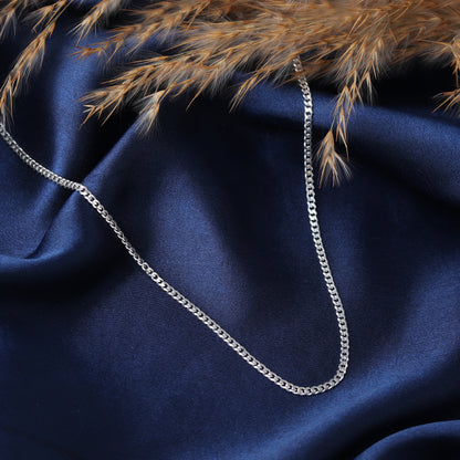 Sterling Silver (92.5% Purity) Pure Silver Stylish and Fashionable Cute Cat Chain Pendant (Locket with Curb Chain-22 inches) for Men & Women