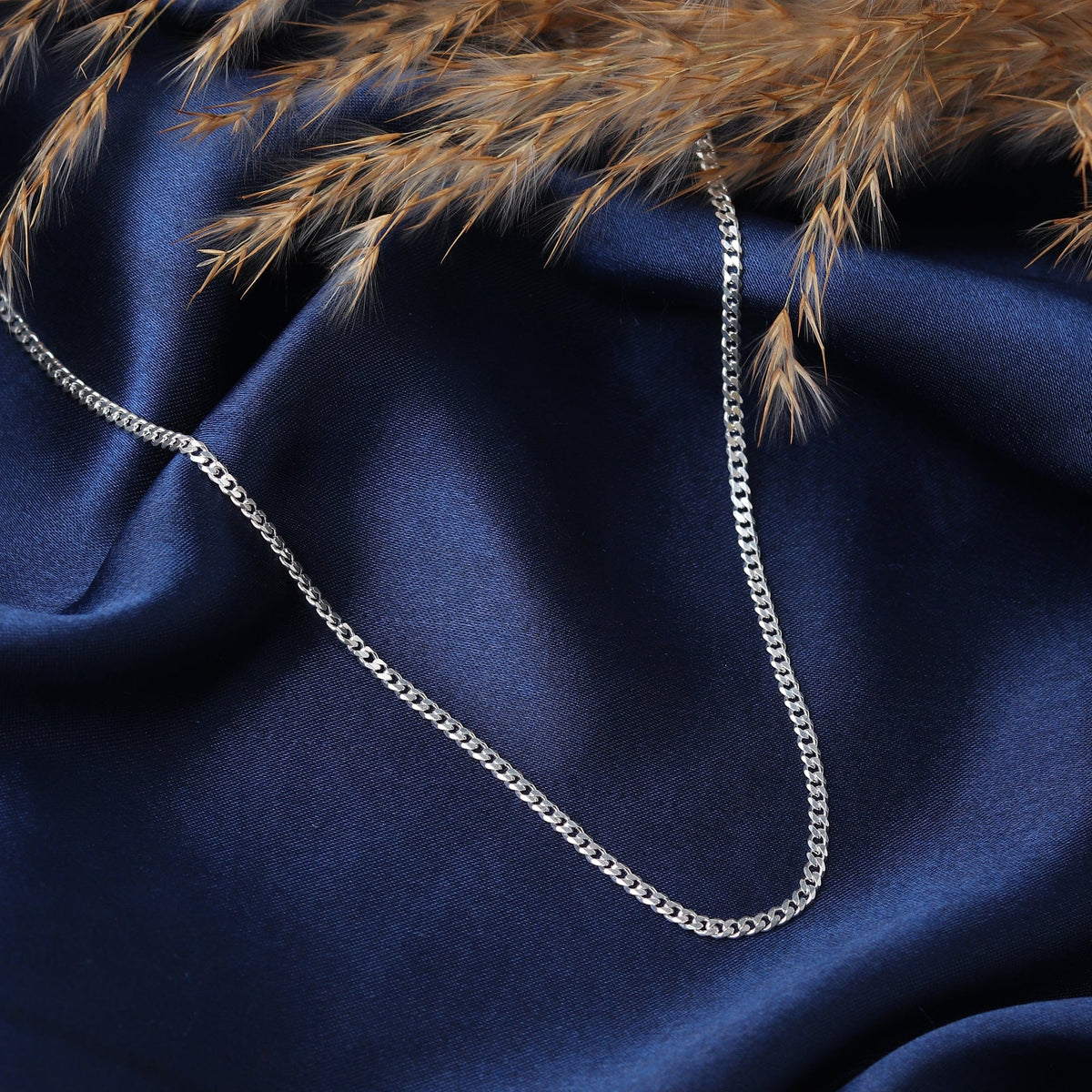 Sterling Silver 92.5 Snake Chain Pendant with Curb Chain 22 Inches for Men by Akshat Sapphire MPSC7357