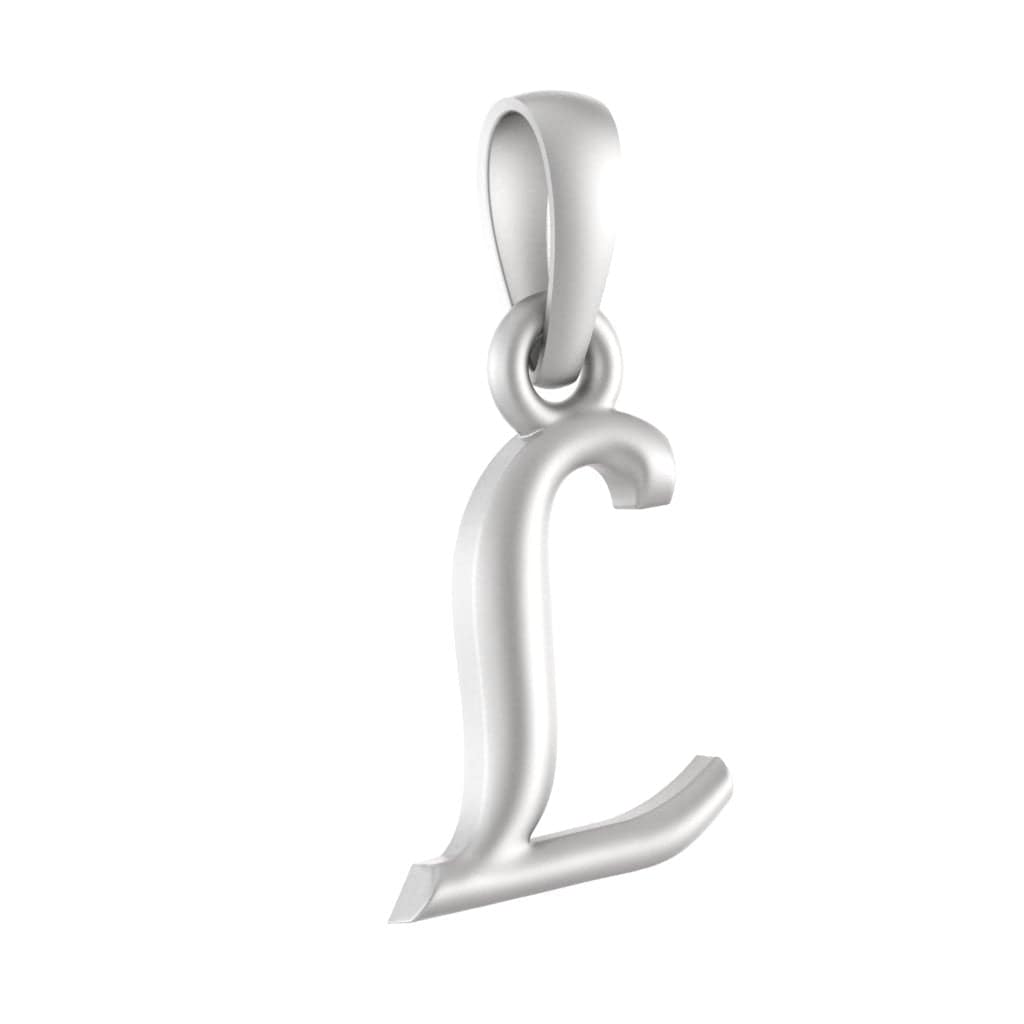 Akshat Sapphire Sterling Silver (92.5% purity) precious Name alphabet chain pendant (Pendnat with Curb chain- 22 Inches) pure silver designer alphabet chain locket