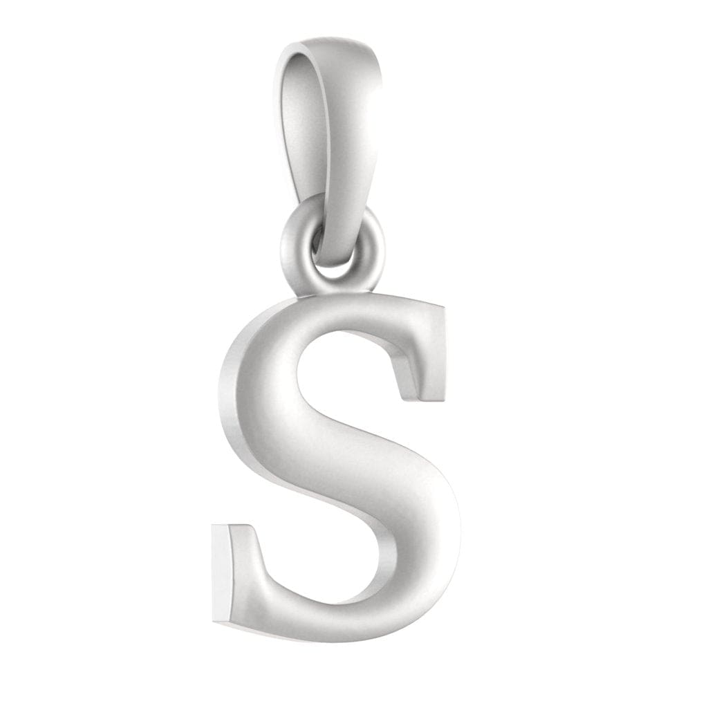 Akshat Sapphire Sterling Silver (92.5% purity) precious Name alphabet chain pendant (Pendnat with Curb chain- 22 Inches) pure silver designer alphabet chain locket