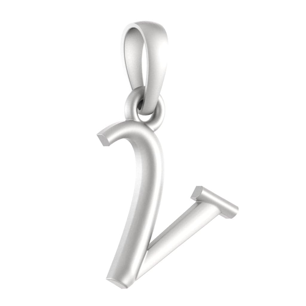 Akshat Sapphire Sterling Silver (92.5% purity) precious Name alphabet chain pendant (Pendnat with Curb chain- 22 Inches) pure silver designer alphabet chain locket