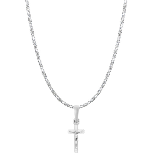 God Jesus Chain Pendant (Pendant with Figaro Chain-22 inches) for Men & Women Pure Silver Lord Isa masih Chain Locket for Good Health & Wealth