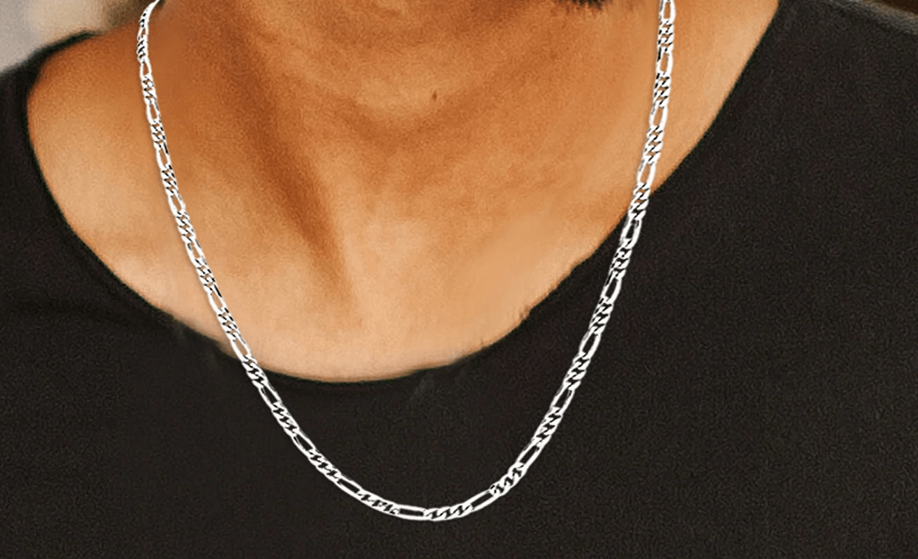 God Shiva Pure Silver 92.5% purity Chain pendant by Shiva Pendant (Pendant with Figaro Chain-22 inches)