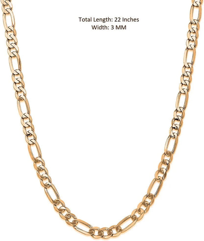 22CT Gold Plated Sterling Silver 92.5% Purity God Kartikeya Pendant with Figaro Chain 22 Inches for Men by Akshat Sapphire MPSF7361_Gold