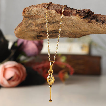 22CT Gold Plated Sterling Silver 92.5% Purity God Murugan Pendant with Figaro Chain 22 Inches for Men by Akshat Sapphire MPSF7375_Gold