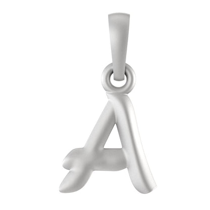 Akshat Sapphire Sterling Silver (92.5% purity) precious Name alphabet chain pendant (Pendnat with Figaro chain- 22 Inches) pure silver designer alphabet chain locket