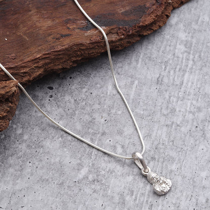Sterling Silver (92.5% Purity) Pure Silver God Shree Sai Baba chain Pendant (Locket with Rope Chain-22 inches) for Men & Women