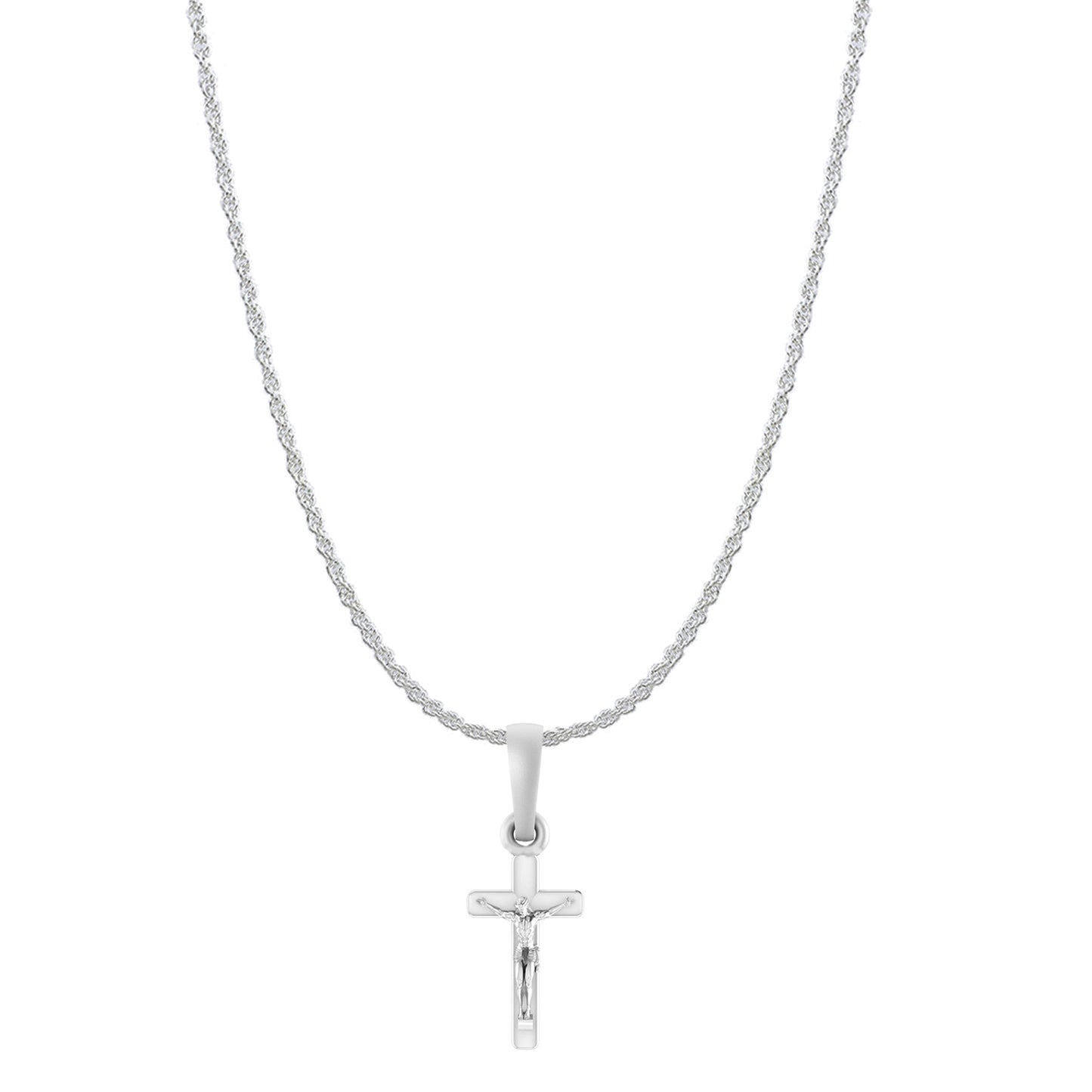 God Jesus Chain Pendant (Pendant with Rope Chain-22 inches) for Men & Women Pure Silver Lord Isa masih Chain Locket for Good Health & Wealth