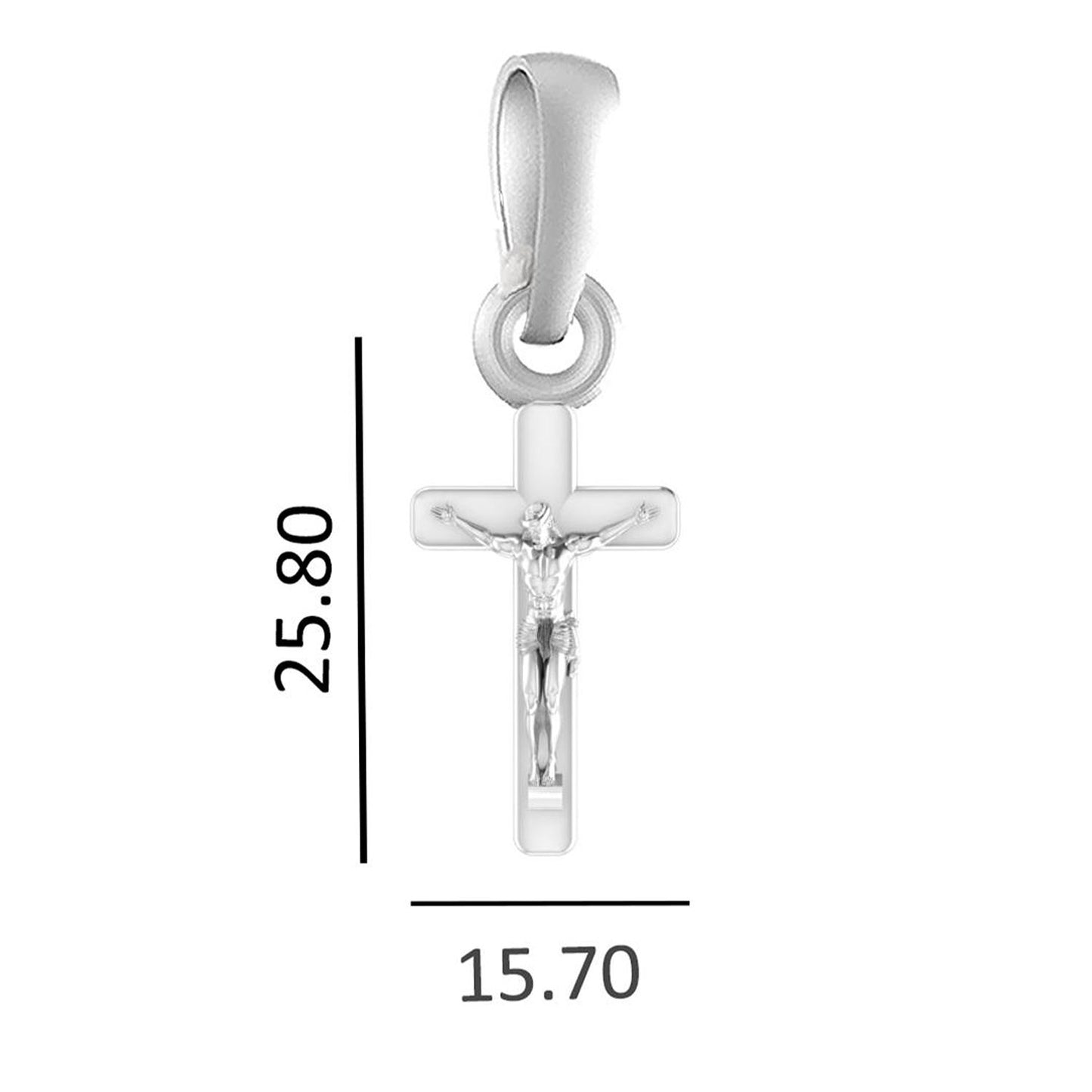 God Jesus Chain Pendant (Pendant with Rope Chain-22 inches) for Men & Women Pure Silver Lord Isa masih Chain Locket for Good Health & Wealth