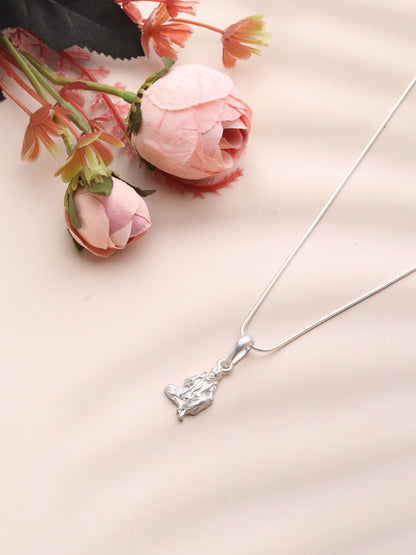 AKSHAT SAPPHIRE Sterling Silver (Silver with 92.5% purity) God Shree Sai Baba chain Pendant (Pendant with Rope Chain-22 inches) for Men & Women Pure Sterling Silver Lord Sai Baba chain Locket For Good Wealth & Health