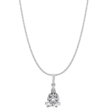 God Hanuman Chain Pendant (Pendant with Rope Chain- 22 inches) for Men & Women Pure Silver Lord bajrang bali Chain Locket for Good Health & Wealth