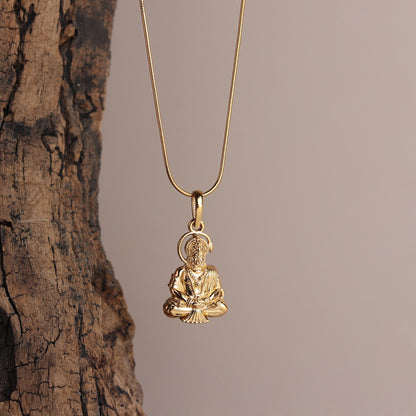 22KT Gold Plated Sterling Silver (92.5% Purity) Pure Silver God Hanuman Chain Pendant (Locket with Rope Chain- 22 inches) for Men & Women