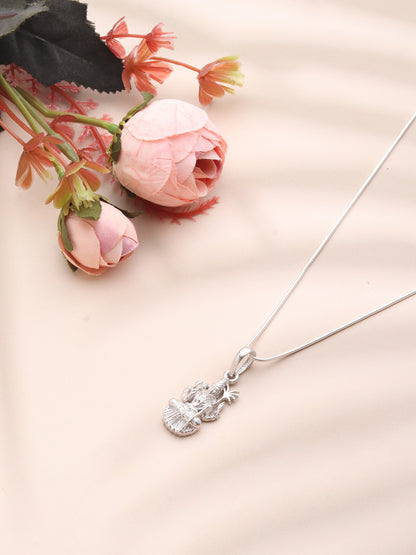 Goddess Maa Lalitha Parameswari Chain Pendant (Pendant with Rope Chain-22 inches) for Men & Women Pure Silver Lord Ma Lalita Sahasranamam Tripura Sundari chain Locket for Good Health & Wealth
