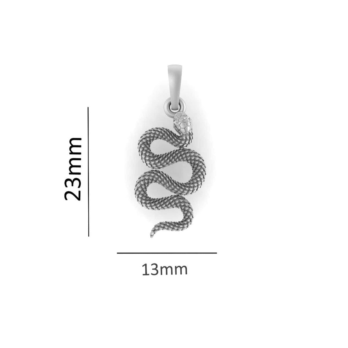 Sterling Silver 92.5 Snake Chain Pendant with Rope Chain 22 Inches for Men by Akshat Sapphire MPSR7357