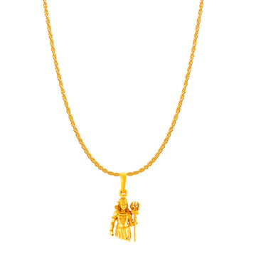 Akshat Sapphire God Shiva Pure Silver 92.5% purity Chain pendant by Shiva Pendant (Pendant with Rope Chain-22 inches)