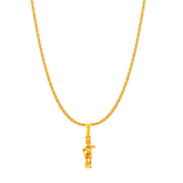 Akshat Sapphire God Hanuman Chain Pendant (Pendant with Rope Chain- 22 inches) for Men & Women Pure Silver Lord bajrang bali Chain Locket for Good Health & Wealth