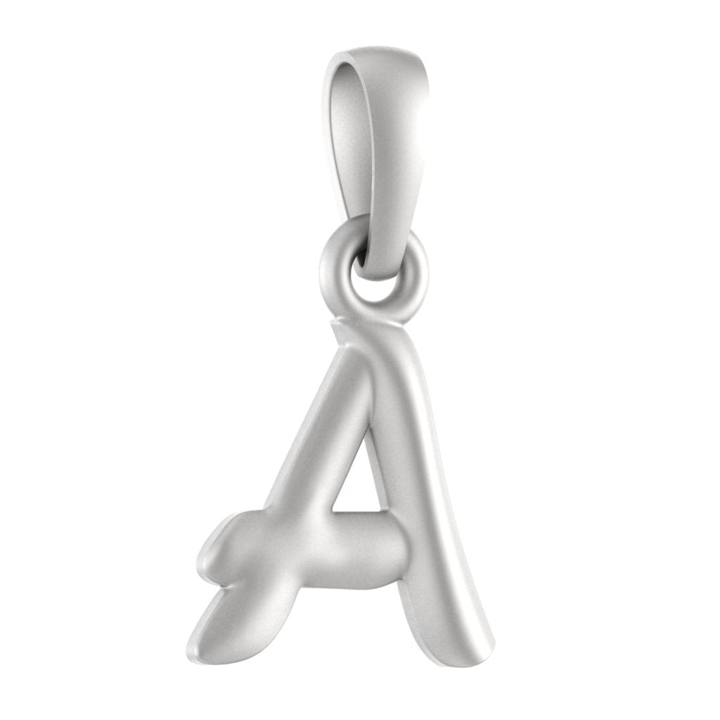 Akshat Sapphire Sterling Silver (92.5% purity) precious Name alphabet chain pendant (Pendnat with rope chain- 22 Inches) pure silver designer alphabet chain locket