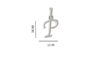 Akshat Sapphire Sterling Silver (92.5% purity) precious Name alphabet chain pendant (Pendnat with rope chain- 22 Inches) pure silver designer alphabet chain locket