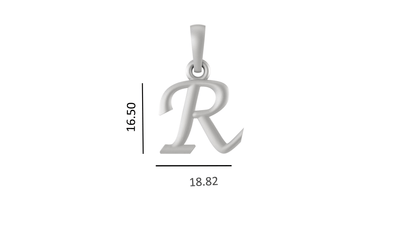 Akshat Sapphire Sterling Silver (92.5% purity) precious Name alphabet chain pendant (Pendnat with rope chain- 22 Inches) pure silver designer alphabet chain locket