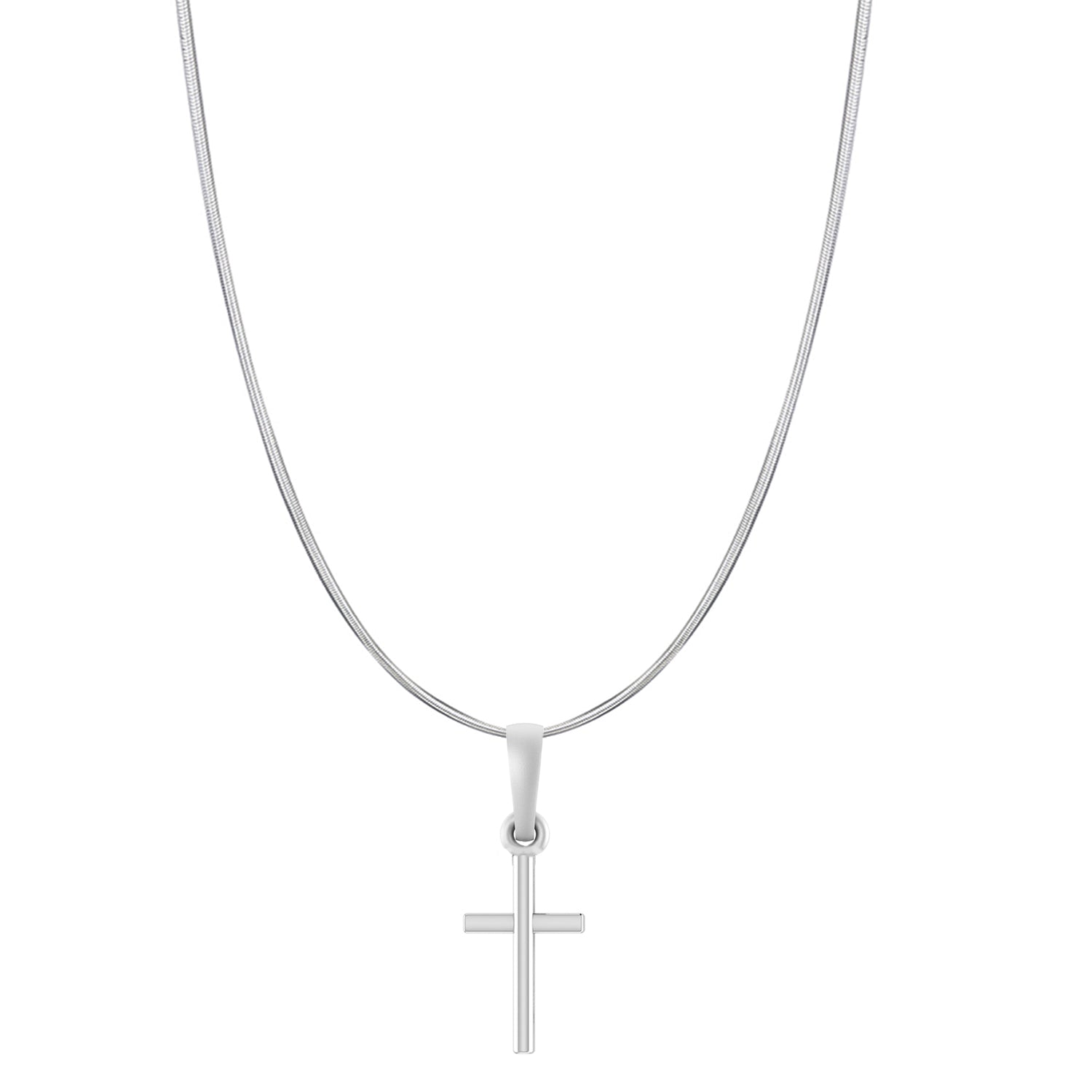God Jesus Chain Pendant (Pendant with Snake Chain-22 inches) for Men & Women Pure Silver Lord Isa masih Chain Locket for Good Health & Wealth