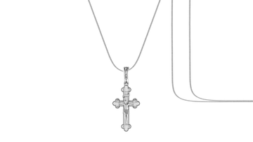 God Jesus Chain Pendant (Pendant with Snake Chain-22 inches) for Men & Women Pure Silver Lord Isa masih Chain Locket for Good Health & Wealth