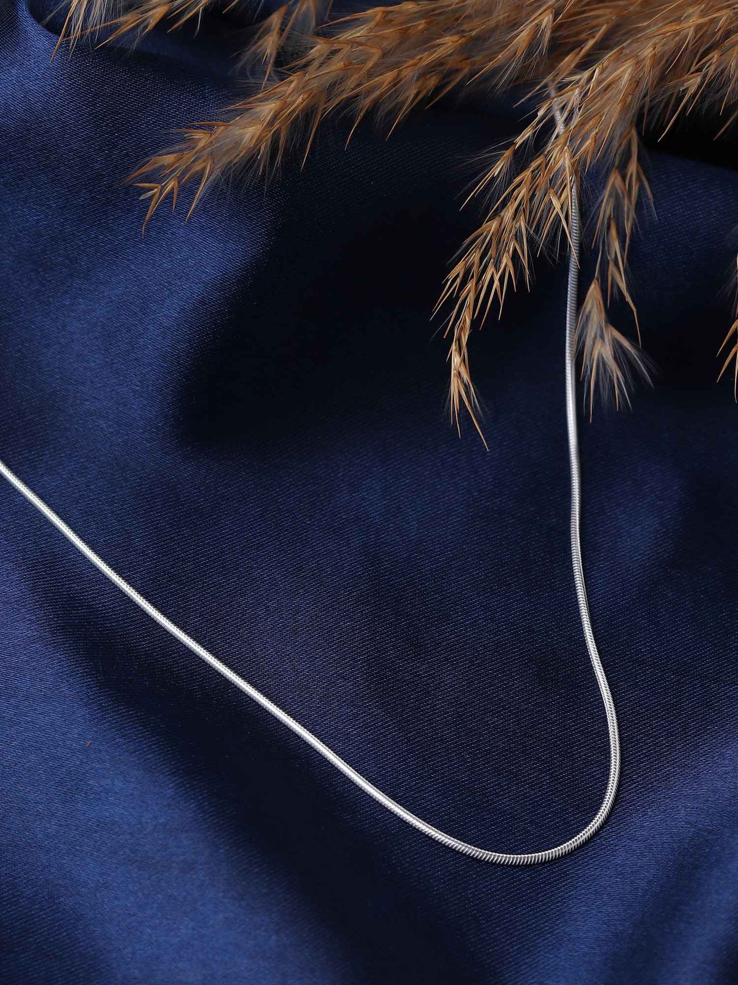 Sterling Silver (92.5% Purity) Pure Silver Ship Anchor Chain Pendant (Locket with Snake Chain-22 inches) for Men and Women