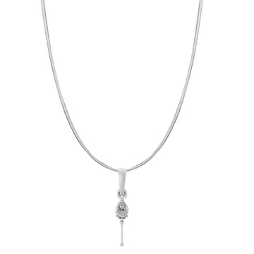 God Kartikeya Pure Silver 92.5% purity Chain pendant by Akshat Sapphire Murugan Pendant (Pendant with Snake Chain-22 inches)