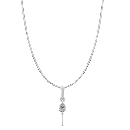 God Kartikeya Pure Silver 92.5% purity Chain pendant by Murugan Pendant (Pendant with Snake Chain-22 inches)