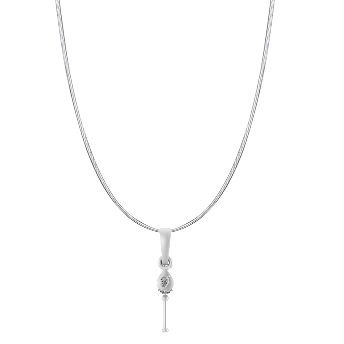 God Kartikeya Pure Silver 92.5% purity Chain pendant by Murugan Pendant (Pendant with Snake Chain-22 inches)