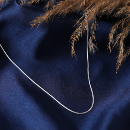 Sterling Silver (92.5% purity) Italian Snake chain (22 inches) for Men, Boys Girls and Women