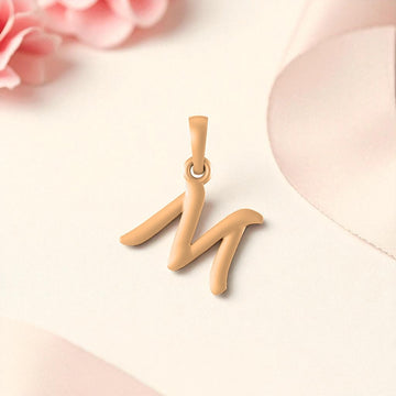 22 CT Gold Plated Silver (92.5% purity) precious and designer Name Alphabet Pendant by Akshat Sapphire For Men and women