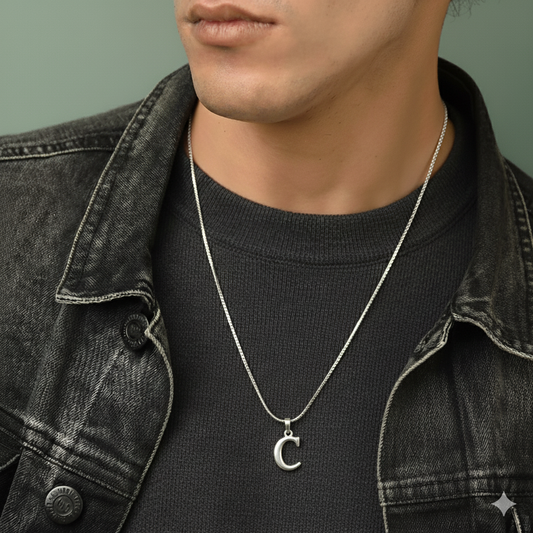 Sterling Silver (92.5% purity) precious Name pendant pure silver designer alphabet locket