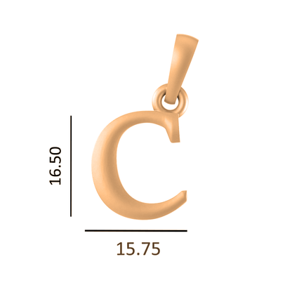 22 CT Gold Plated Silver (92.5% purity) precious and designer Name Alphabet Pendant by For Men and women