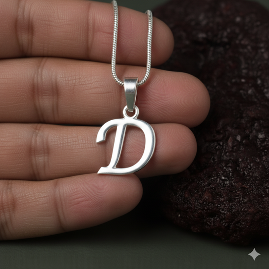 Sterling Silver (92.5% purity) precious Name pendant pure silver designer alphabet locket