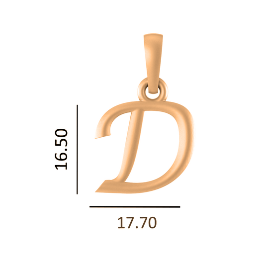 22 CT Gold Plated Silver (92.5% purity) precious and designer Name Alphabet Pendant by Akshat Sapphire For Men and women