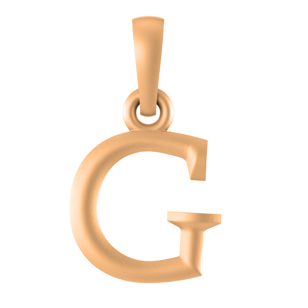 Alphabet G Pendant for Men & Women by Akshat Sapphire 22CT Gold Plated Silver 92.5 Purity NP_G_8007_Gold