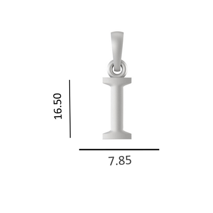 Alphabet I Pendant for Men & Women by Akshat Sapphire 92.5 Silver NP_I_8009