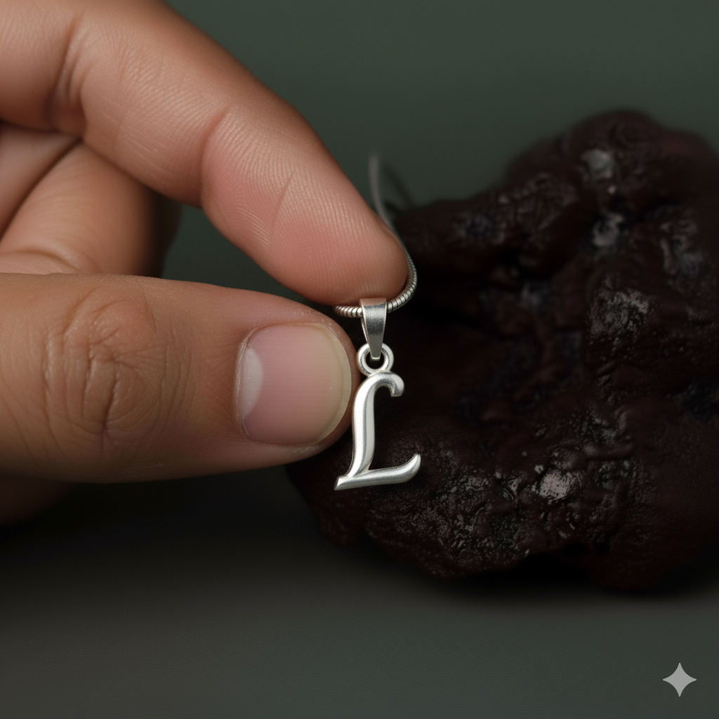 Sterling Silver (92.5% purity) precious Name pendant pure silver designer alphabet locket