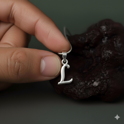 Sterling Silver (92.5% purity) precious Name pendant pure silver designer alphabet locket