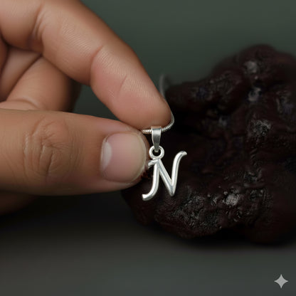 Sterling Silver (92.5% purity) precious Name pendant pure silver designer alphabet locket