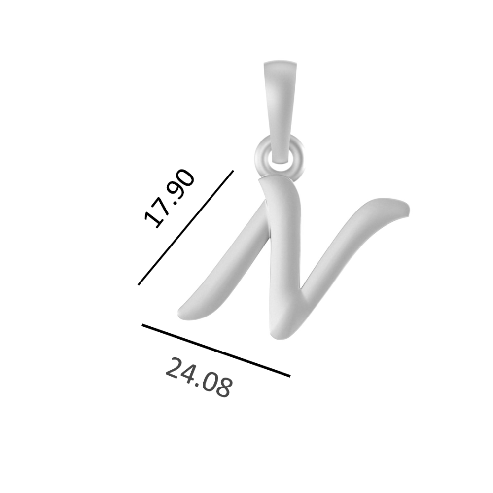 Sterling Silver (92.5% purity) precious Name pendant pure silver designer alphabet locket