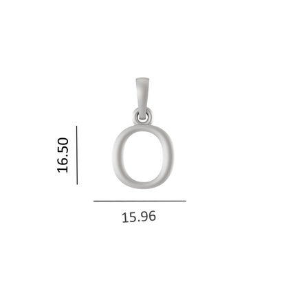 Alphabet O Pendant for Men & Women by Akshat Sapphire 92.5 Silver NP_O_8015