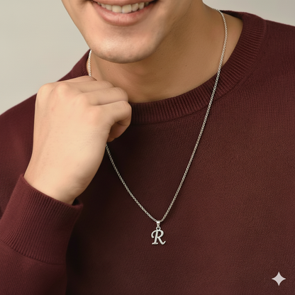 Sterling Silver (92.5% purity) precious Name pendant pure silver designer alphabet locket