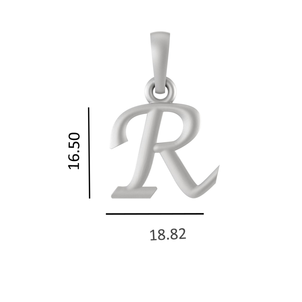 Sterling Silver (92.5% purity) precious Name pendant pure silver designer alphabet locket