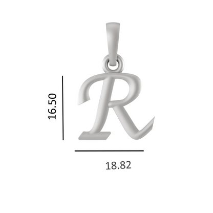 Sterling Silver (92.5% purity) precious Name pendant pure silver designer alphabet locket