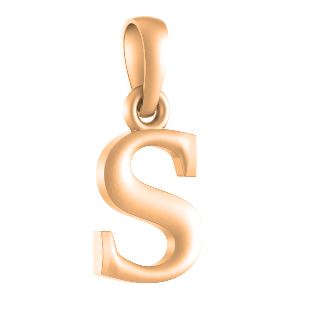 Alphabet S Pendant for Men & Women by Akshat Sapphire 22CT Gold Plated Silver 92.5 Purity NP_S_8019_Gold