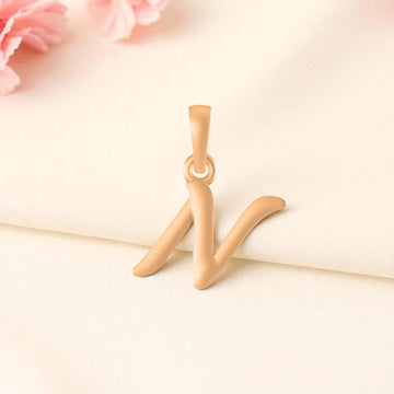 22 CT Gold Plated Silver (92.5% purity) precious and designer Name Alphabet Pendant by Akshat Sapphire For Men and women